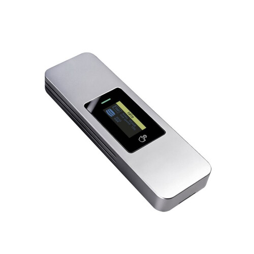M.2 NVMe SSD Enclosure Case with Screen Display,USB 3.2 Gen2 10gbps M2 Case Aluminum External M2 2280 NVMe Reader