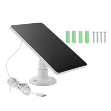 4W 5V Solar Panel, IP66 Waterproof Solar Charger, Type-C Port for Outdoor Security Camera,Low Power Devices White