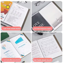 Thickened A4 Document Organizer Binder, Clear Transparent Pocket Portfolio Folder 30 Pockets for School & Home Use