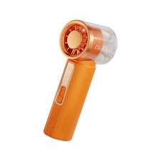 Portable High Speed Cooling Handheld Fan 3000mAh Rechargeable 120 Wind Speeds Adjustable Foldable Orange