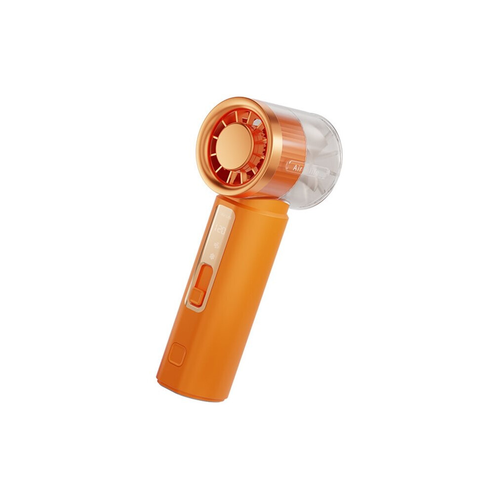 Portable High Speed Cooling Handheld Fan 3000Mah Rechargeable 120 Wind Speeds Adjustable Foldable Orange 6033639840116