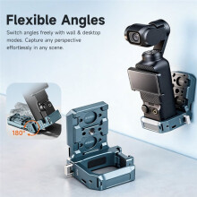 180 Adjustable Magnetic Mount for  Osmo Pocket 3, Cold Shoe 1/4" Thread Action & Filter Holder for Vlog