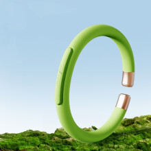 (SH02-1 Green) Silicone Mosquito Repellent Bracelet with 6 Replacement Sticks for Adults, Kids & Babies