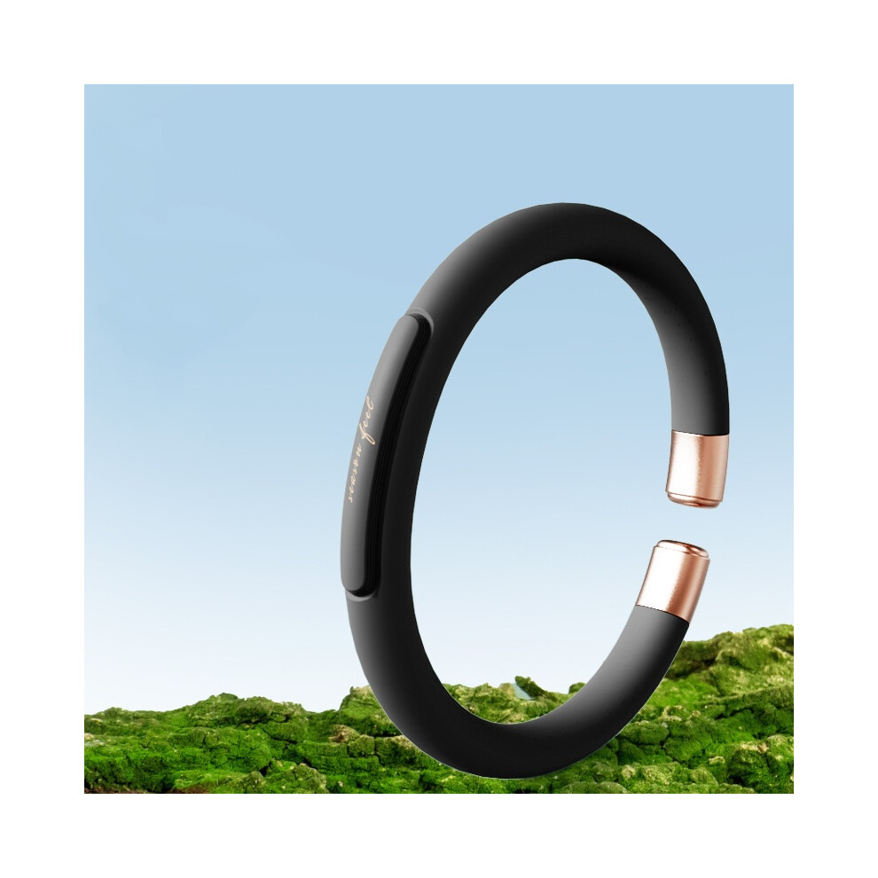 Gopatriot Memory (Sh02-1 Black) Silicone Mosquito Repellent Bracelet With 6 Replacement Sticks For Adults, Kids & Babies
