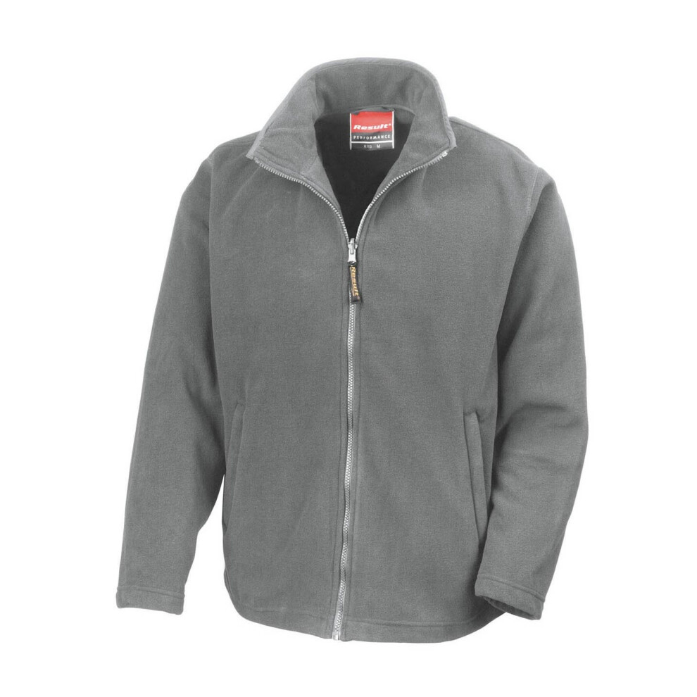 Result (Xl, Light ) Mens High Grade Microfleece Horizon Showerproof Breathable Jacket Grey