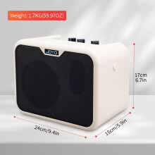 JOYO 10W Mini Bass Amp Portable Guitar Amplifier Combo Practice for Bassist Drive Gain Tone Cord & Battery Powered Dual Channel (MA-10B)