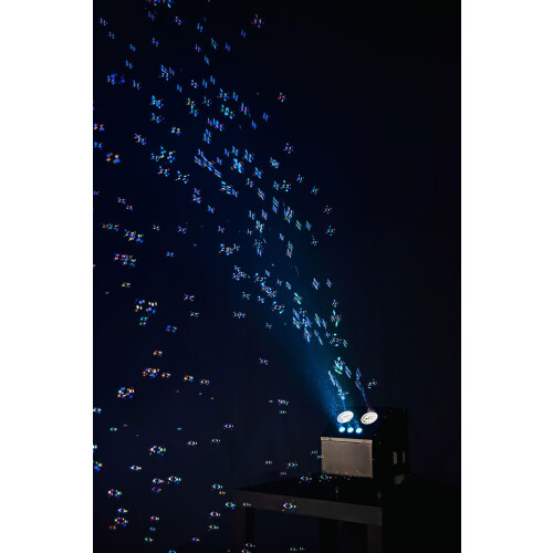 QTX | Double Bubble Machine with LED Effects: High-Output LED Bubble Machine with Remote Control