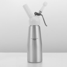 (Sliver) Whipped Cream Dispenser Portable Aluminum Cream Foam Gun Cake Piping Gun Siphon Squeeze Bottle Kitchen Dessert Tool