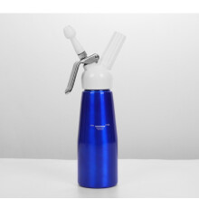 (Blue) Whipped Cream Dispenser Portable Aluminum Cream Foam Gun Cake Piping Gun Siphon Squeeze Bottle Kitchen Dessert Tool