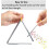Musical Triangles, 3 Pack Hand Percussion Triangles with Strikers and Finger Hol 4