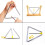 Musical Triangles, 3 Pack Hand Percussion Triangles with Strikers and Finger Hol 5