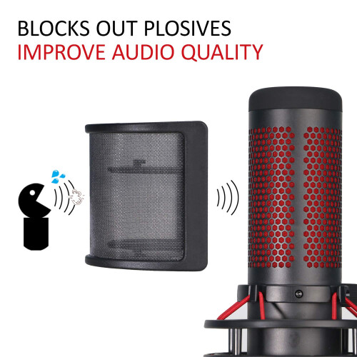 HyperX QuadCast Pop Filter - Microphone Windscreen Cover Compatible with HyperX QuadCast S USB Gaming Microphone by YOUSHARES 2
