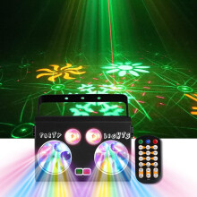 All in One Disco Lights for Big Parties, Stage Lights DMX512, 16 Eyes Strobe Lights, Sound Activated, Party Decoration for Birthday, Wedding, Events,
