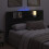 VidaXL vidaXL Storage Headboard with LED Black Oak Engineered Wood 4
