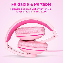 Rockpapa Comfort+ Kids Headphones, Wired Head phones Over Ear Headsets with Microphone for Kids Children Adult, Stereo Sound, Adjustable Headphones f