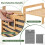 Bamboo Bathroom Shelf with Foldable Laundry Basket, 2 Shelves 3