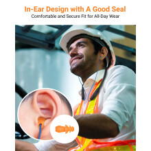 HomeSpot Noise Reduction Wireless Neckband Headphones with Qualcomm aptX HD, 27dB NRR, CVC Noise Cancelling Mic & Controls, 20H Playtime for Work Saf