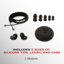 D'Addario dBud High Fidelity Earplugs with Two Volume Settings -12 dB and -24 dB - No Batteries or Charging - Concert Ear Plugs - Noise Reduction Ear