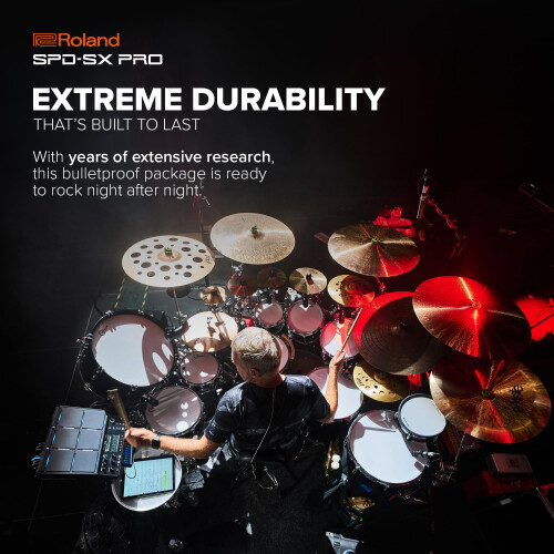 Roland SPD-SX PRO Sampling Pad | The Flagship Sampling Pad for Drummers & Other Musicians | 9 Playing Surfaces, 8 External Trigger Inputs, Color Disp 2