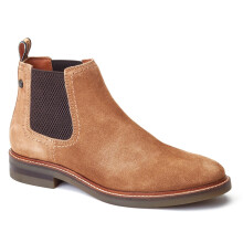 (6 UK, Ginger) Base London Mens Portland Leather Chelsea Boots