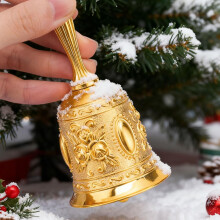 Bells Guardian Bell Hand Bell Small Teacher Classroom Dinner Tibetan Bells Meditation Gift for Bedridden Mom for Churchl, Hotel, Christmas and Weddin