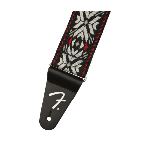 Fender Fender Pasadena Woven Guitar Strap - RED SNOWFLAKE 1