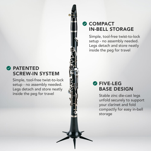 Konig & Meyer Bb folding Bb clarinet stand pavilion - 15228 1