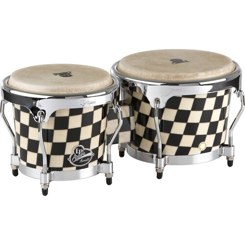 LP Latin Percussion Aspire Accent Bongo Checkerboard LPA601-CHCK 2
