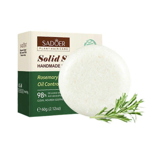 SADOER Solid Shampoo Bar with Rosemary Extract Oil Control and Dandruff Removal