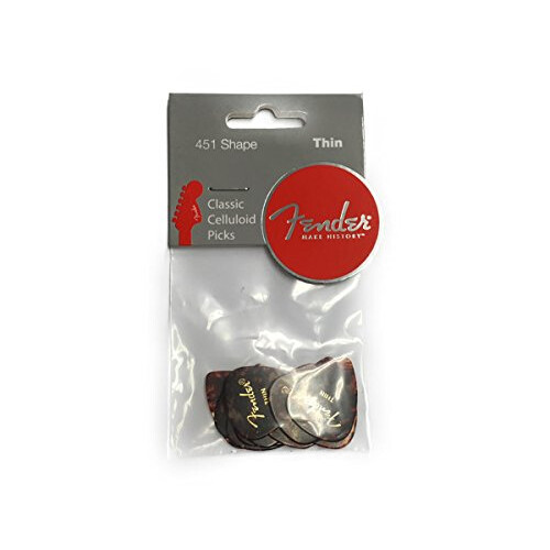 Fender Fender 098-0451-700 451 Shape Picks, 12 Count, Shell, Thin 1