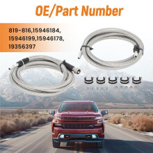 Kit de Ligne de Carburant Tressée en Acier Inoxydable 819-816 15946178 15946184 pour Chevy Silverado pour Sierra 1500HD 2500HD 3500HD