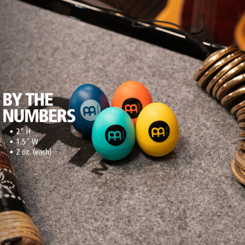 Meinl Percussion Egg Shaker Set - 4 different volumes - Including Soft, Medium, Loud, Extra Loud - Plastic, Multicolor (ES-SET-2) 1