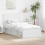 VidaXL vidaXL Bed Frame with Headboard White 90 x 190 cm Solid Pine Wood 1