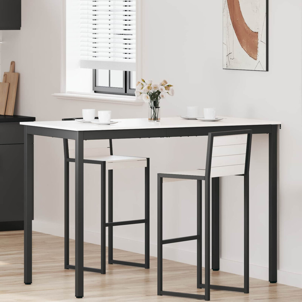 Vidaxl Bar Table White 150 X 80 X 105 Cm Solid Pine Wood