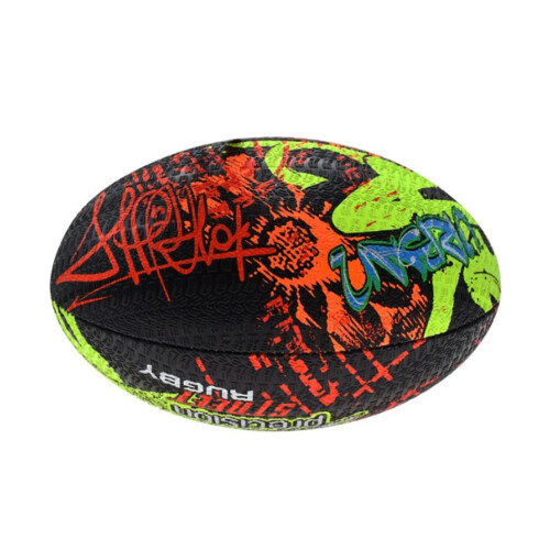 (4, Multicoloured) Precision Street Mania Rugby Ball 1