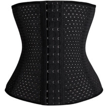 (Black, XL) Breathable Waist Trainer Corset Tummy Girdle Belt, Sport Body Shaper Control Band