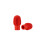 (Red) 2pcs Silicone Drum Stick Caps - Practice Tips, Mute Damper, Protective Cover 1