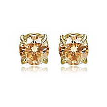 (Gold 8mm) 6/8MM Non-Piercing Magnetic Stud Earrings, Clip-On Stainless Steel for Women & Men