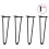 VidaXL vidaXL Hairpin Legs for Coffee Table 4 pcs Black 42 cm Solid Steel 1