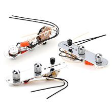 Chrome 3-Way Wired Loaded Prewired Control Plate with Switch Knobs for TL/Tele/Telecaster Guitar Parts