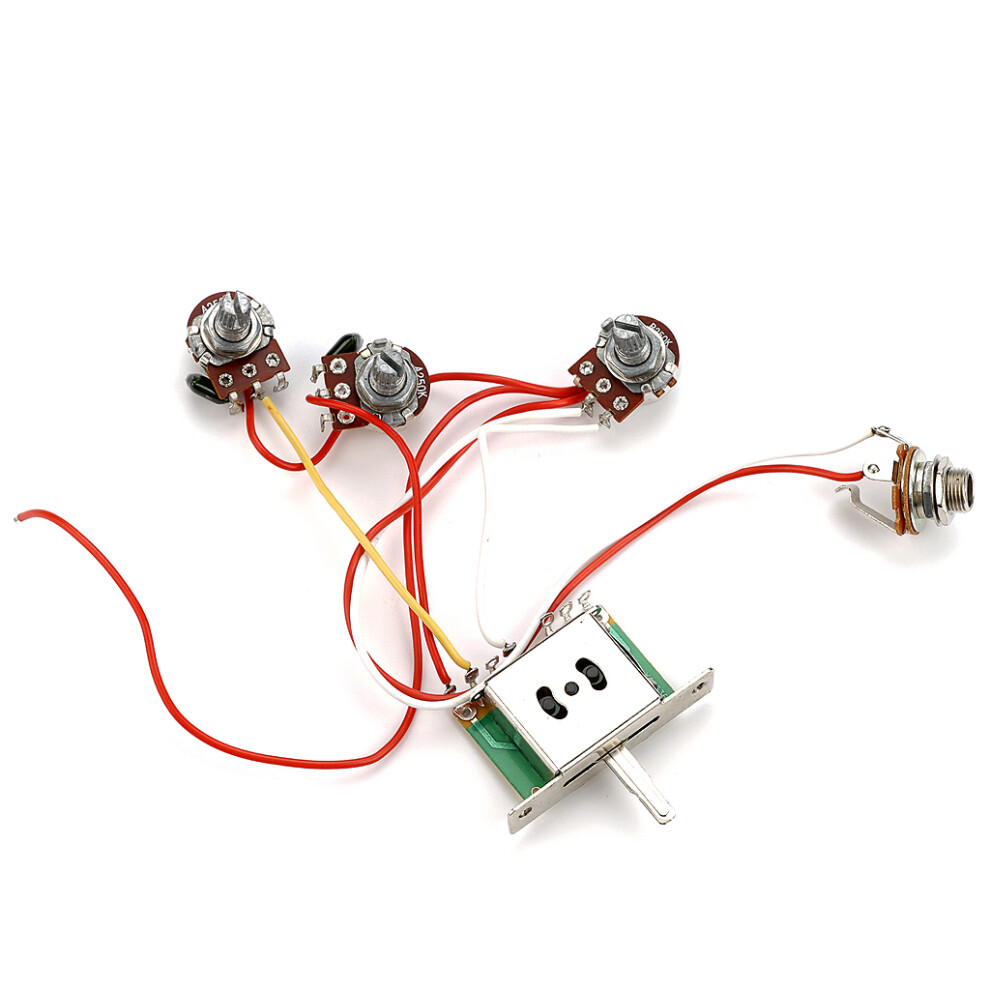 Electric Guitar Wiring Harness 500K 5-Way Toggle Switch for Stratocaster Guitar