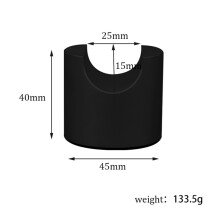 (Black) Aluminum Alloy HiFi Audio Wire Bracket Anti-Shock Cable Absorber Stand Holder