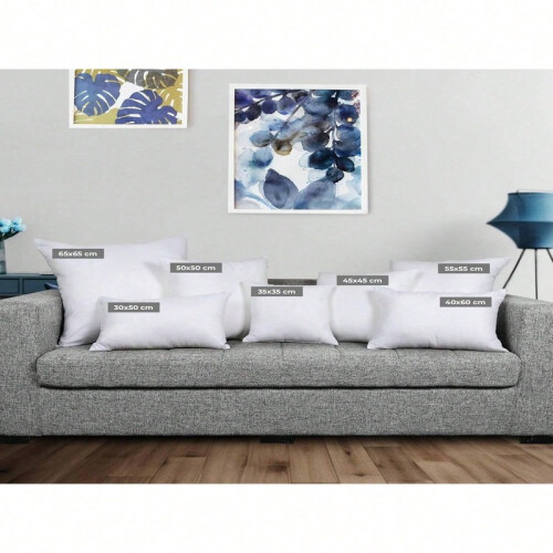 Conjunto de 2 Enchimentos de Almofada Macios para Sofá, Viagem e Decoração de Casa, 40*40 1