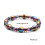 Multicolored Handwoven Magnetic Hematite Stretch Bracelet 2