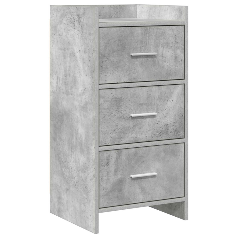 Vidaxl Sideboard Concrete 40 X 36 X 80 Cm Engineered Wood Grey