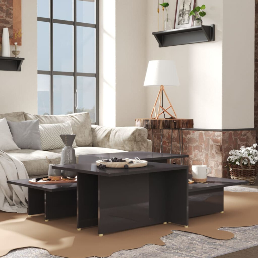 Dellena 2 Piece Coffee Tables 111.5x50x33 cm Engineered Wood - Image 2