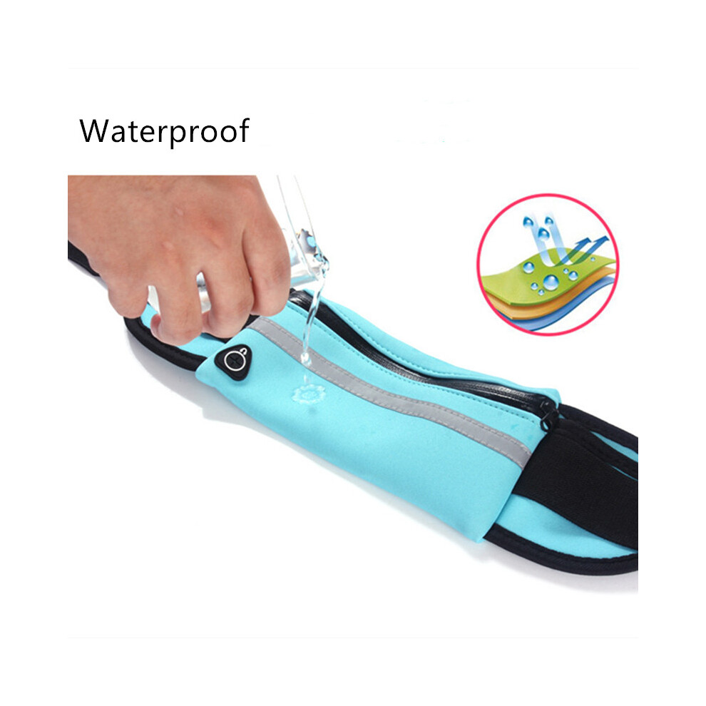 (Orange) Running Pouch Belt Waist Bag Workout Fanny Pack Jogging Pocket Cell Phone Holder