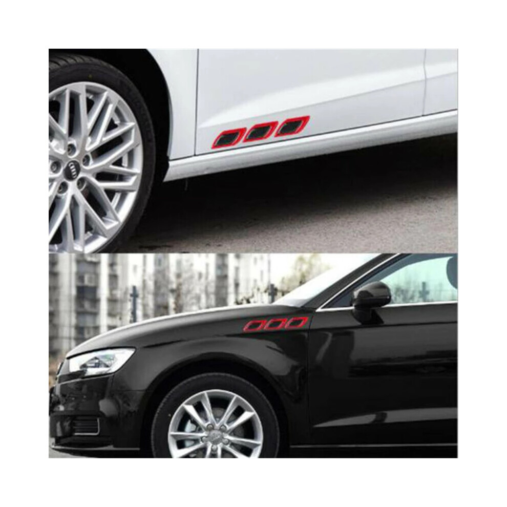 (Yellow) 6Pcs/Set Car Reflective Stickers, Anti-Scratch Safety Warning Decals For Auto Yellow 123643771882