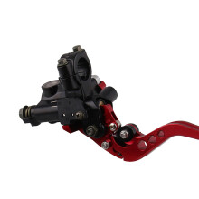 (Silver) CNC Aluminum 7/8" Adjustable Brake Clutch Lever for Motorcycle, Hydraulic Double Pump Handlebar