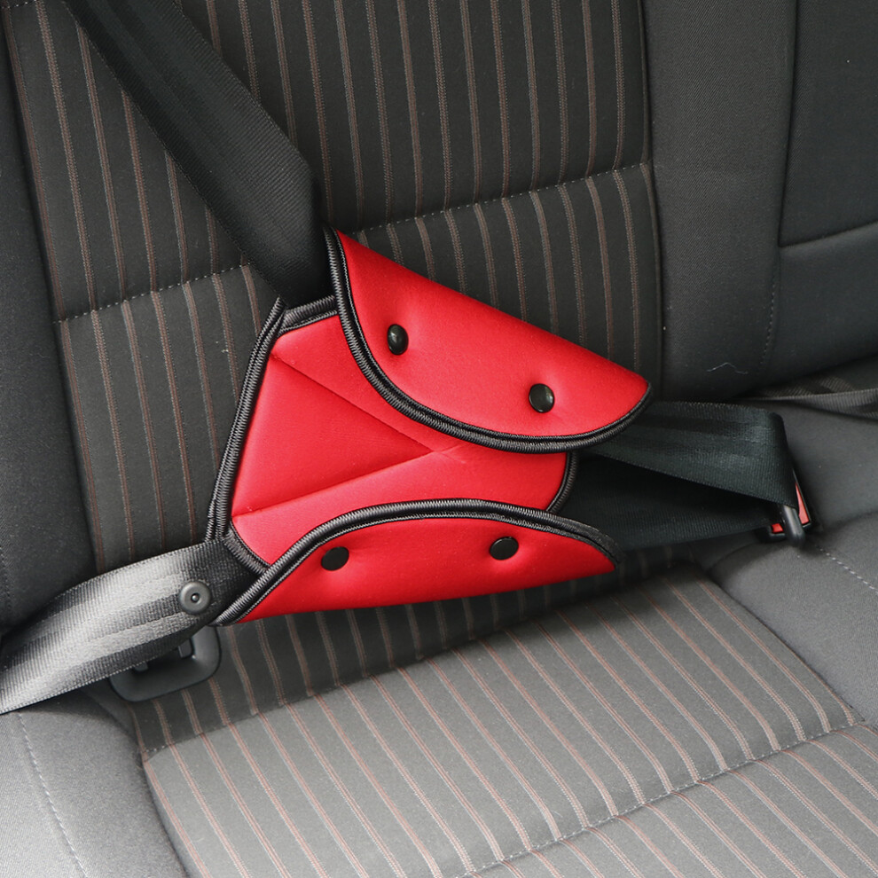 (Grey) Child Seat Belt Adjuster & Shoulder Cover - Anti-Neck Pain Car Safety Positioner Grey 123643772254